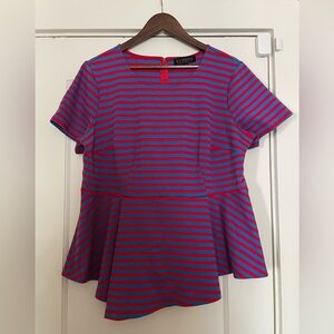 Eloquii asymmetrical peplum top 18